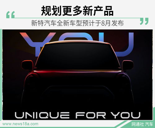 規劃更多新產品 新特汽車全新車型預計于8月發布